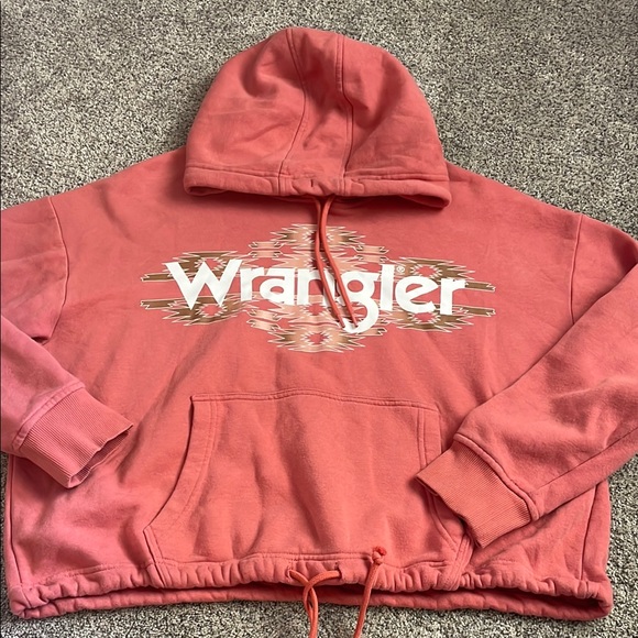 Wrangler Tops - Wrangle retro hip length hoodie with cinch large